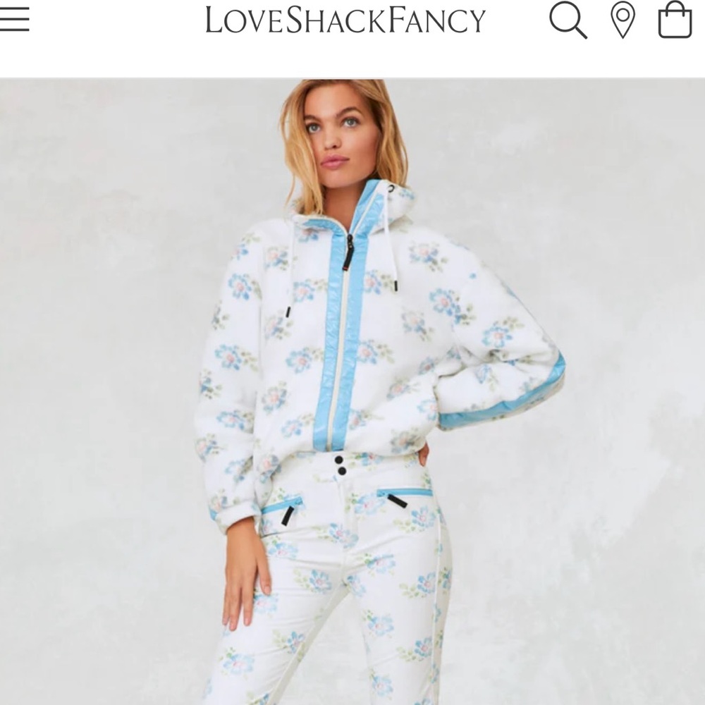 LLOVE SHACK FANCY X BOGNER FIRE + ICE NWT IREEEN ski jacket fleece floral XS